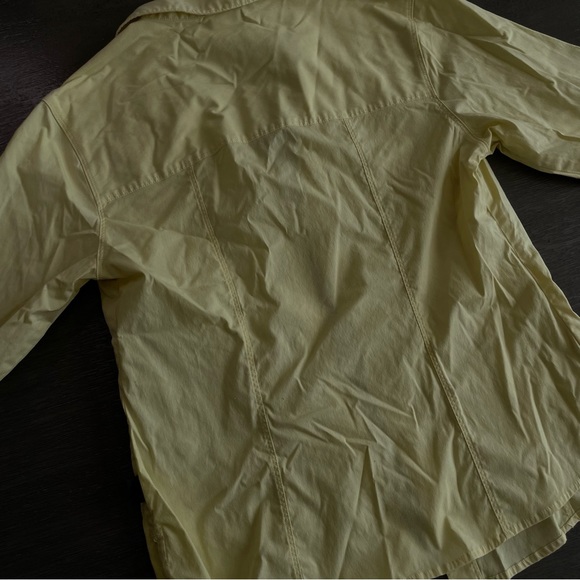 Patagonia Light Yellow Button Up Short Blouse 6 - Picture 7 of 13